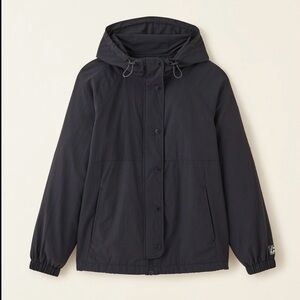 Roots Outdoors Black Nylon Windbreaker Men Women Large